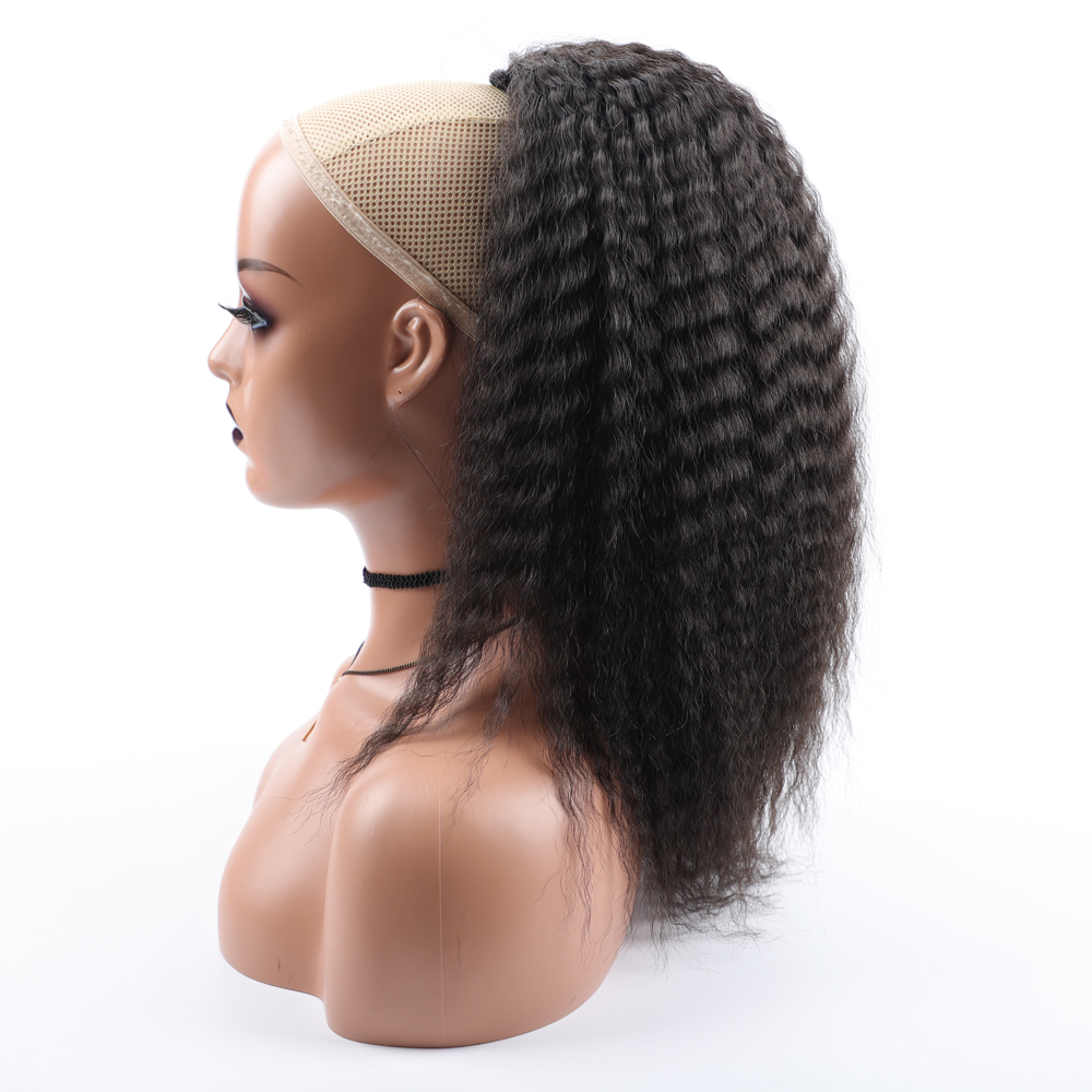 Drawstring Afro Curly Puff Ponytail - Fałszywy syntetyczny kucyk ze sznurkiem elastyczne
