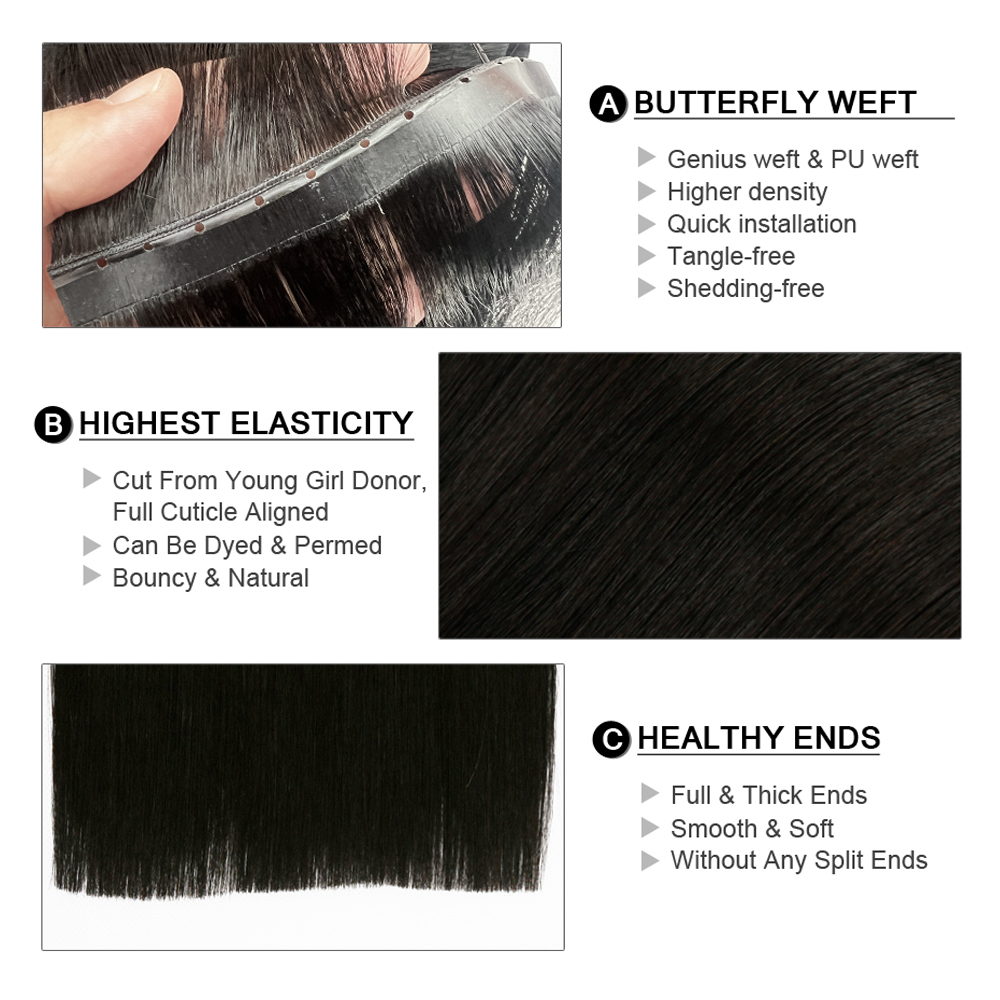 Luksusowe doczepy z włosów nat – Invisible Tape In Extensions Real Hair recenzja i cena