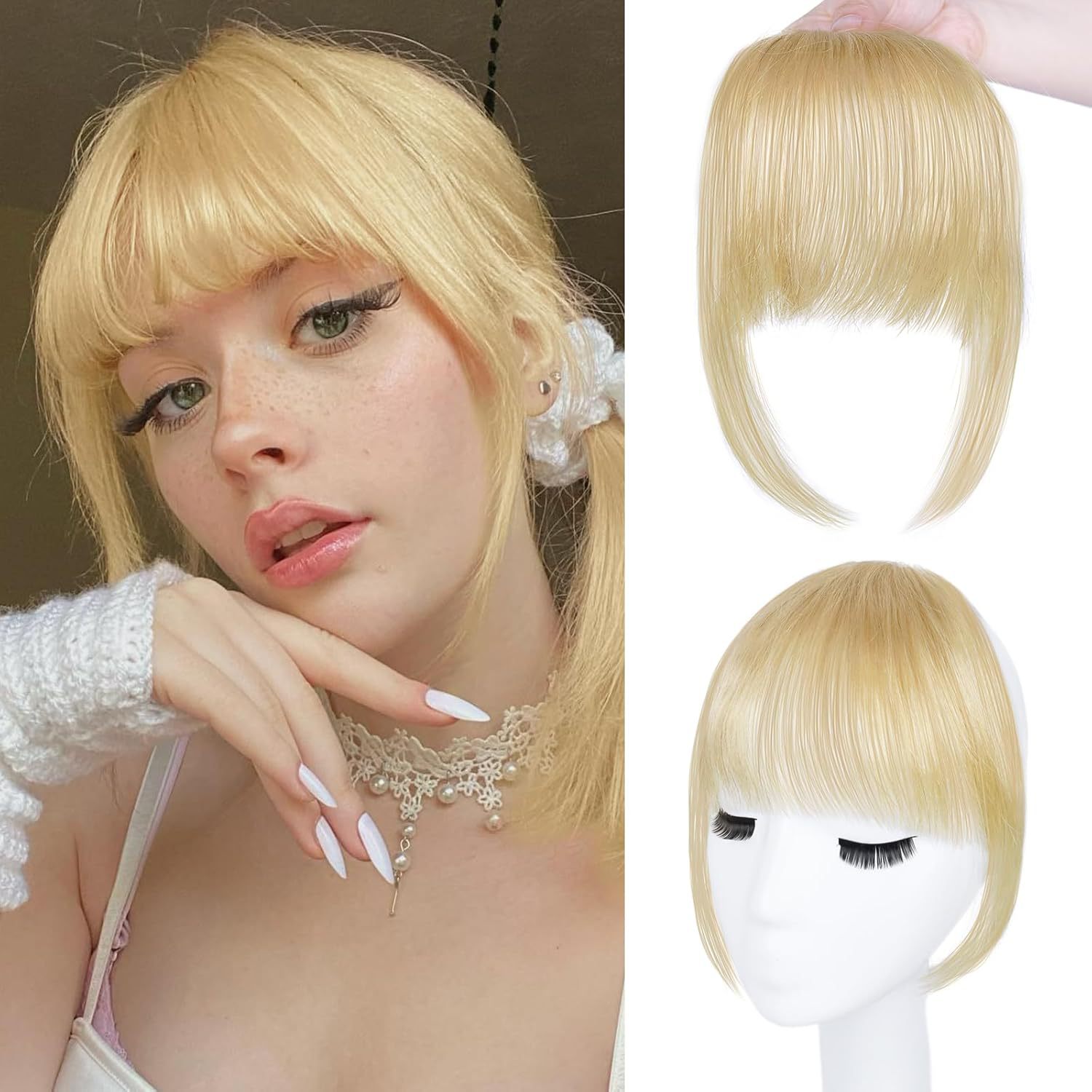 Doczepiane grzywki z prawdziwy – Seamless Clip In Hair Extensions Human Hair recenzja i cena