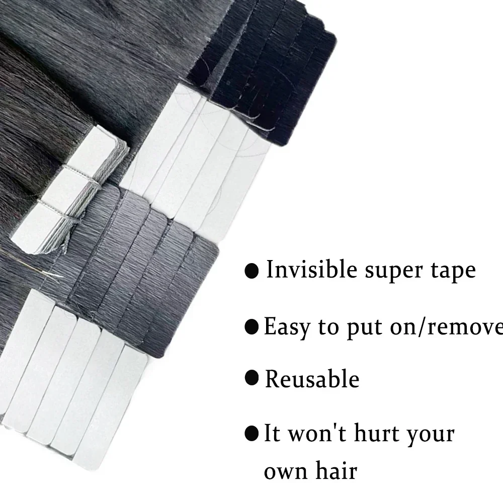 Doczepiane włosy Tape In, 100% – Invisible Tape In Extensions Real Hair recenzja i cena