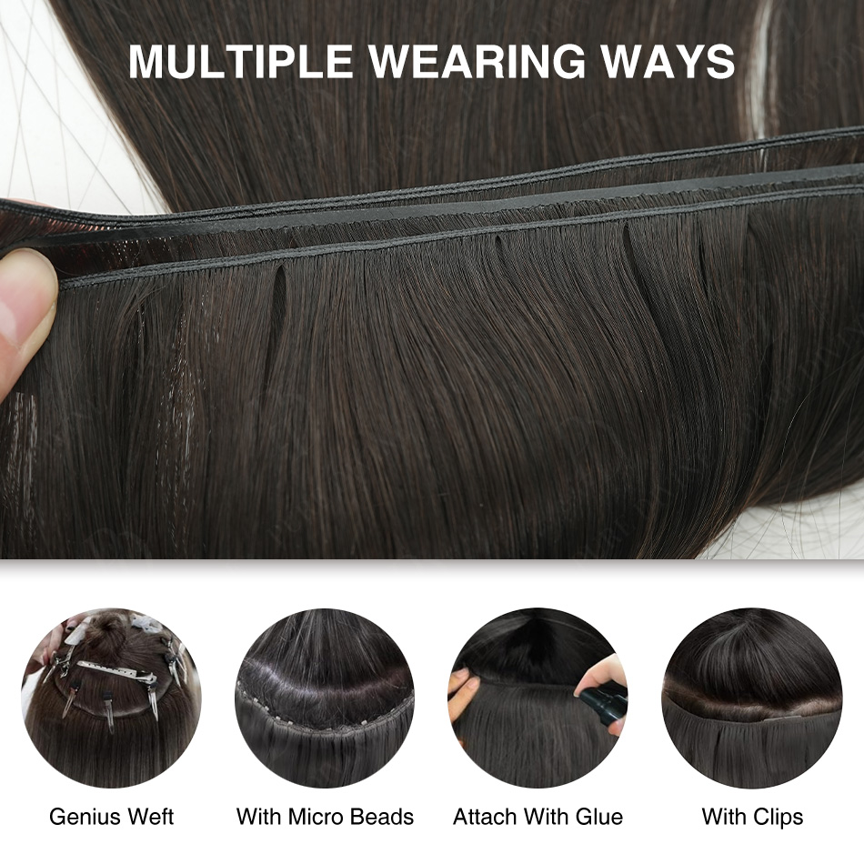 Gotowe do wysyłki Genius Weft  – Invisible Tape In Extensions Real Hair recenzja i cena