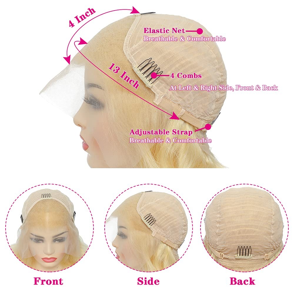 Peruka typu lace front 13x4 z  – 613 Blonde Body Wave Lace Front Wig recenzja i cena