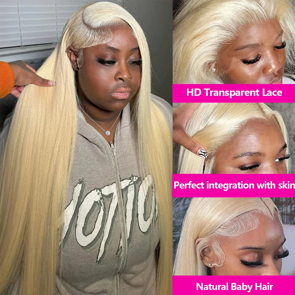 613 Blond Proste Peruki z Prze – Hd Lace Frontal Wig Human Hair Pre Plucked recenzja i cena