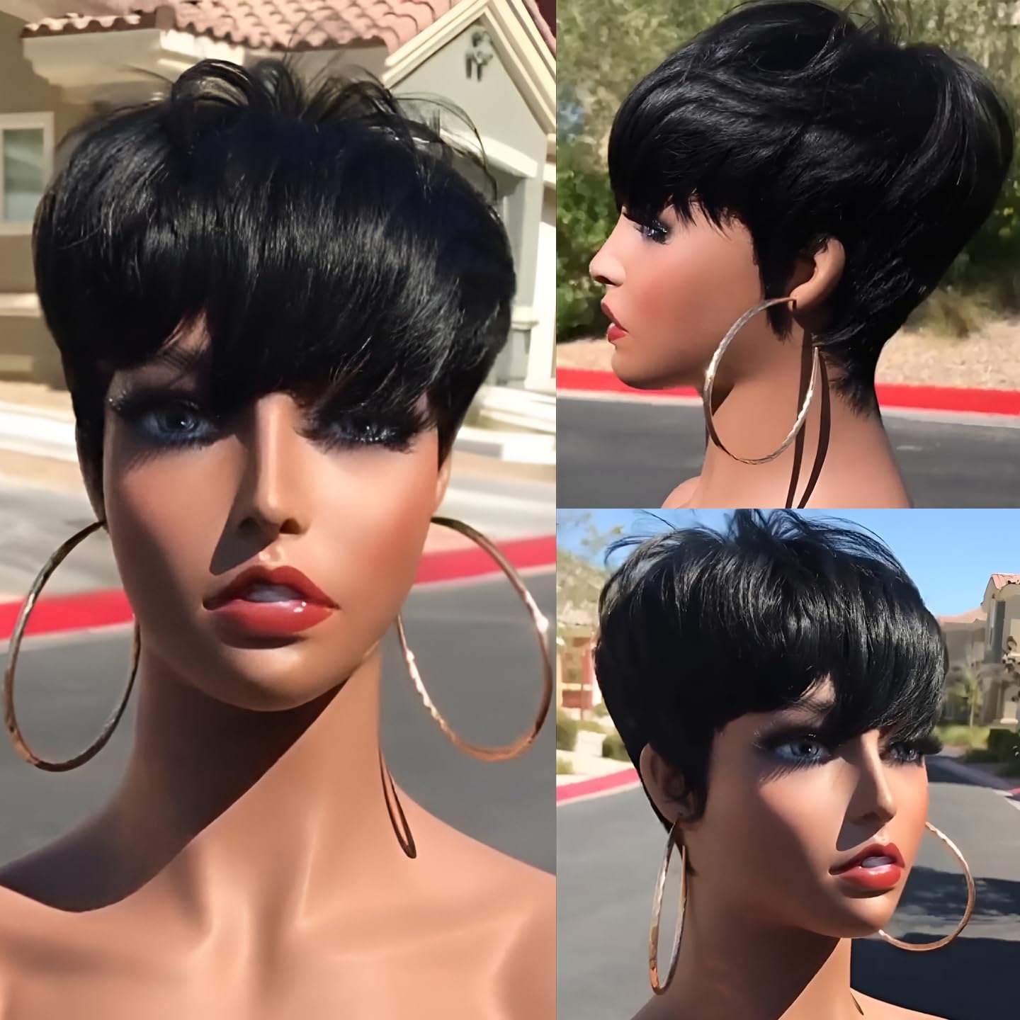 Krótkie peruki z naturalnych w – Short Pixie Cut Wig Human Hair Cheap recenzja i cena