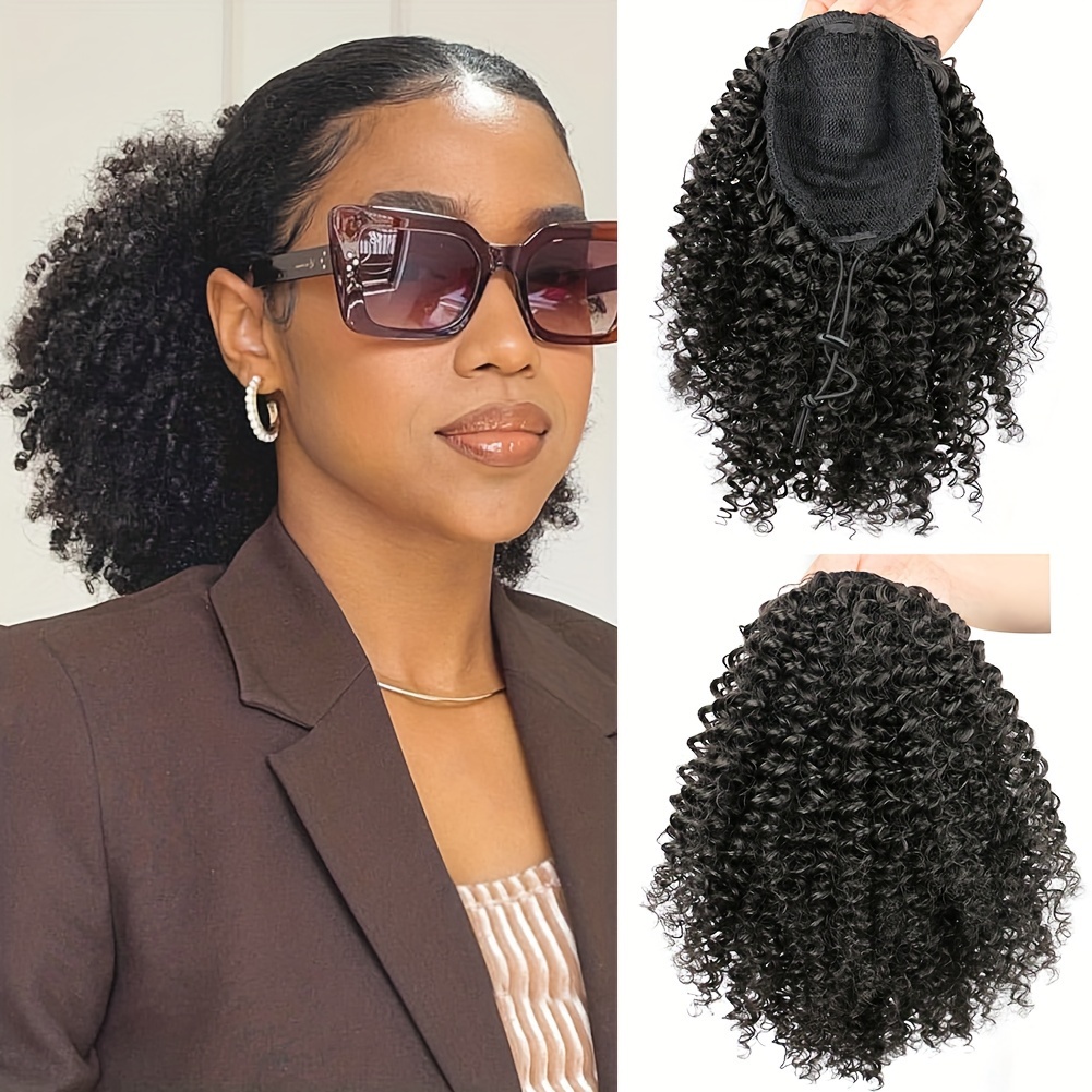 Afro Kinky Curly Puff – syntet – Drawstring Afro Curly Puff Ponytail recenzja i cena