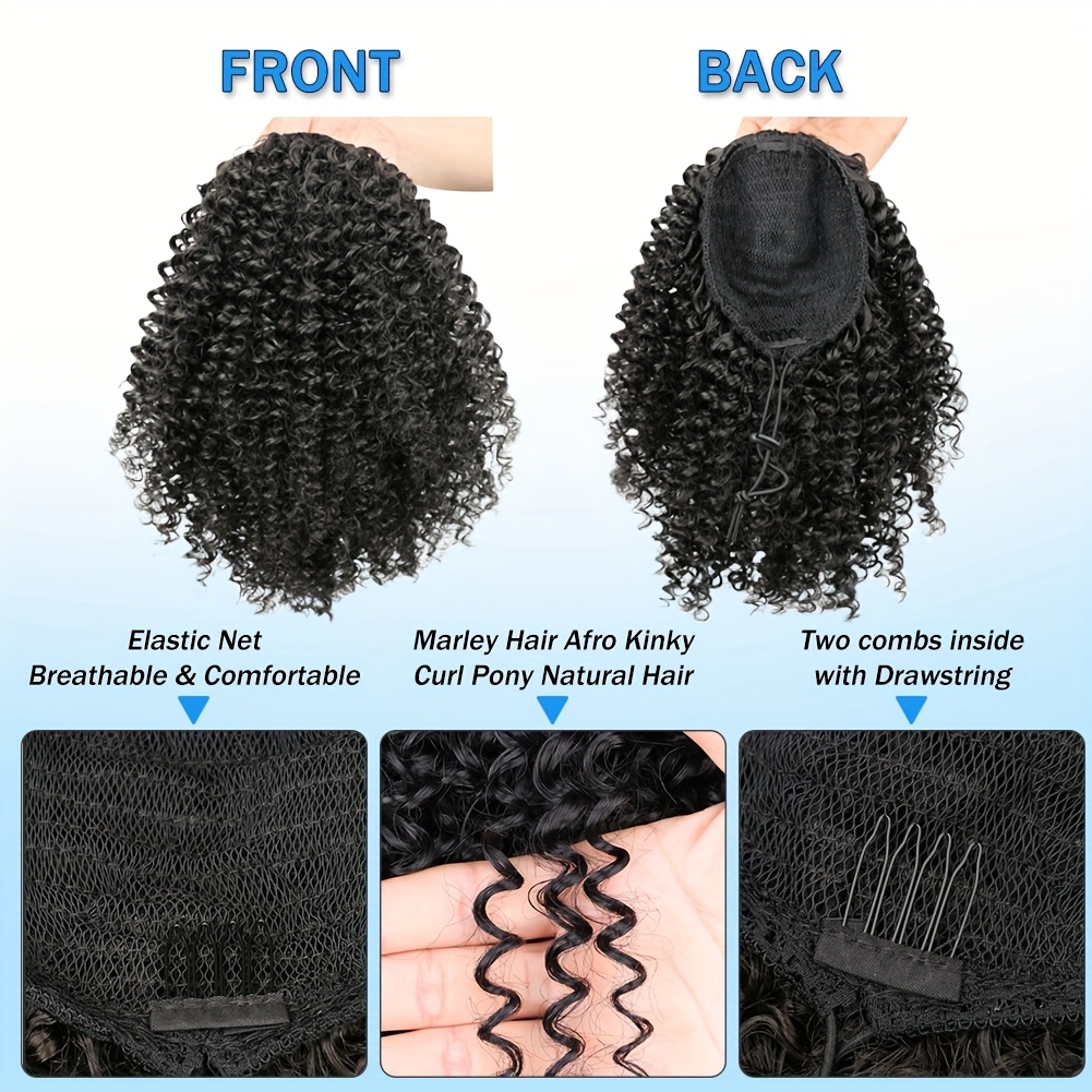 Afro Kinky Curly Puff – syntet – Drawstring Afro Curly Puff Ponytail recenzja i cena