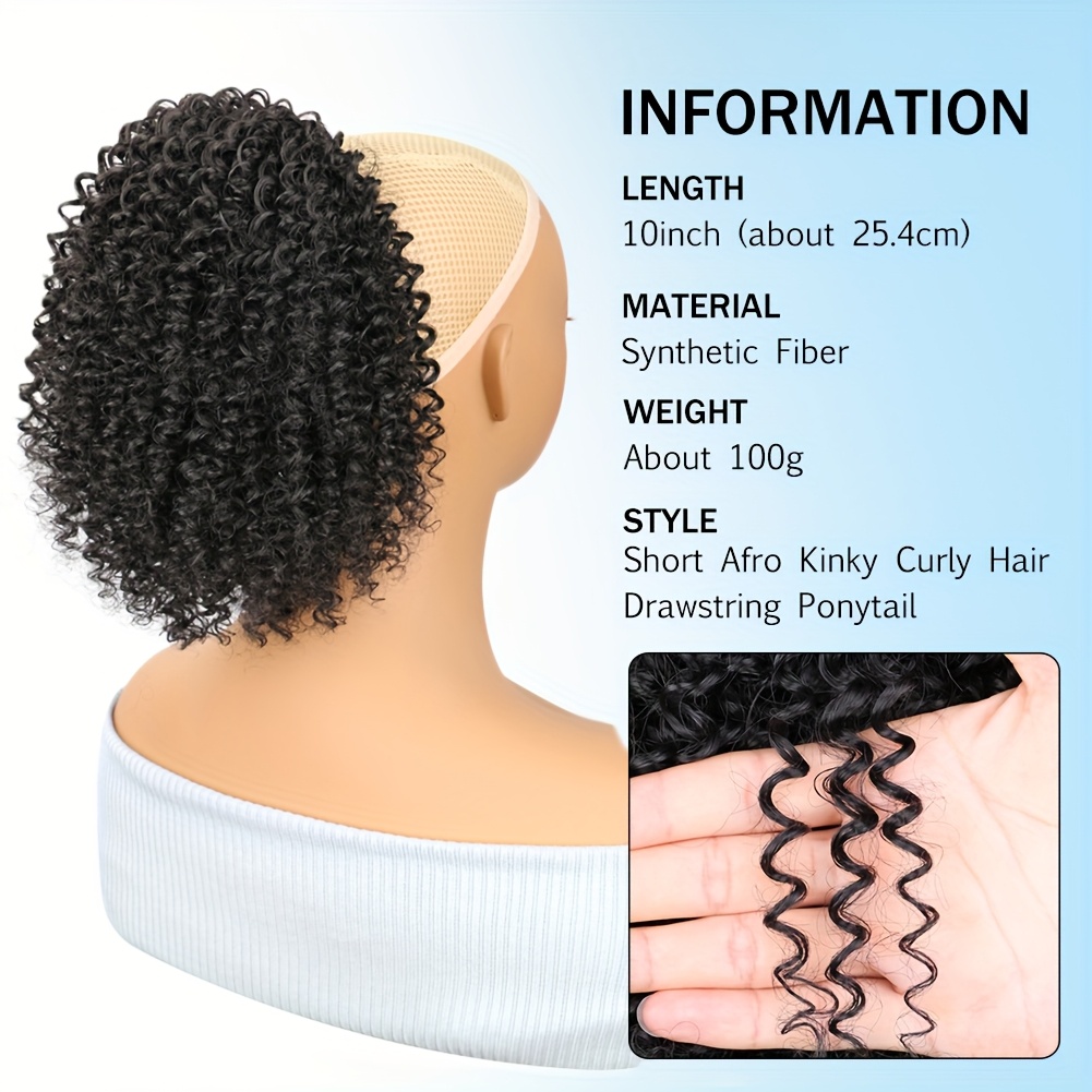 Afro Kinky Curly Puff – syntet – Drawstring Afro Curly Puff Ponytail recenzja i cena