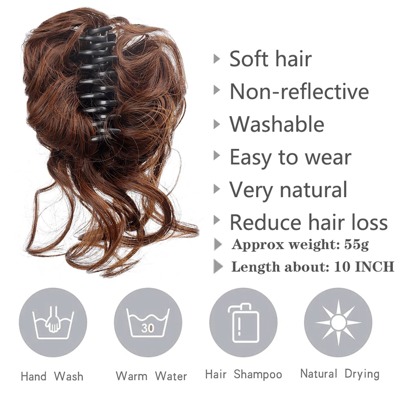 Syntetyczna, niechlujna kokard – Claw Clip Messy Bun Hair Piece recenzja i cena