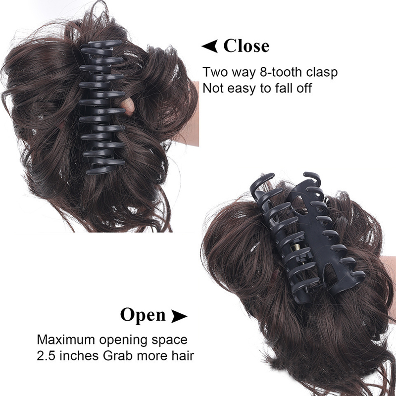 Syntetyczna, niechlujna kokard – Claw Clip Messy Bun Hair Piece recenzja i cena